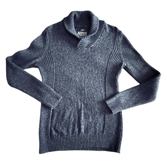 American Rag Jacquard Long Sleeves Pullover Shawl-Collar Sweater MENS Sz Med - Picture 2 of 7